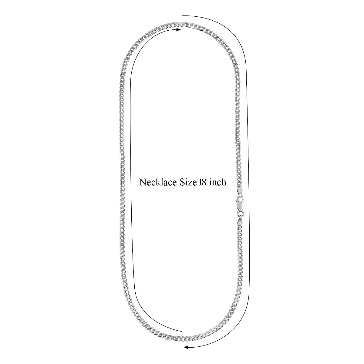 Italian Black Rhodium Over Sterling Silver Flat Curb Chain Necklace 18 Inches&nbsp;5.30 Grams image number 6