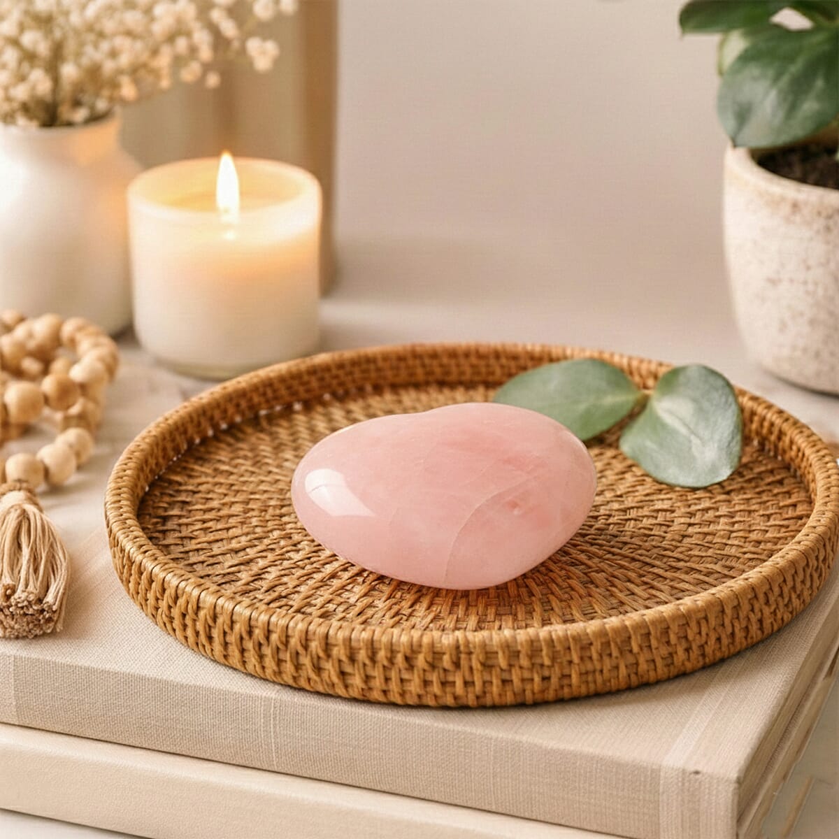 Rose Quart Heart Shape -Medium 835ctw image number 1