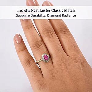 Luxoro Premium Mozambique Ruby and I2 Diamond 1.30 ctw Ring in 14K Yellow Gold (Size 5.0)