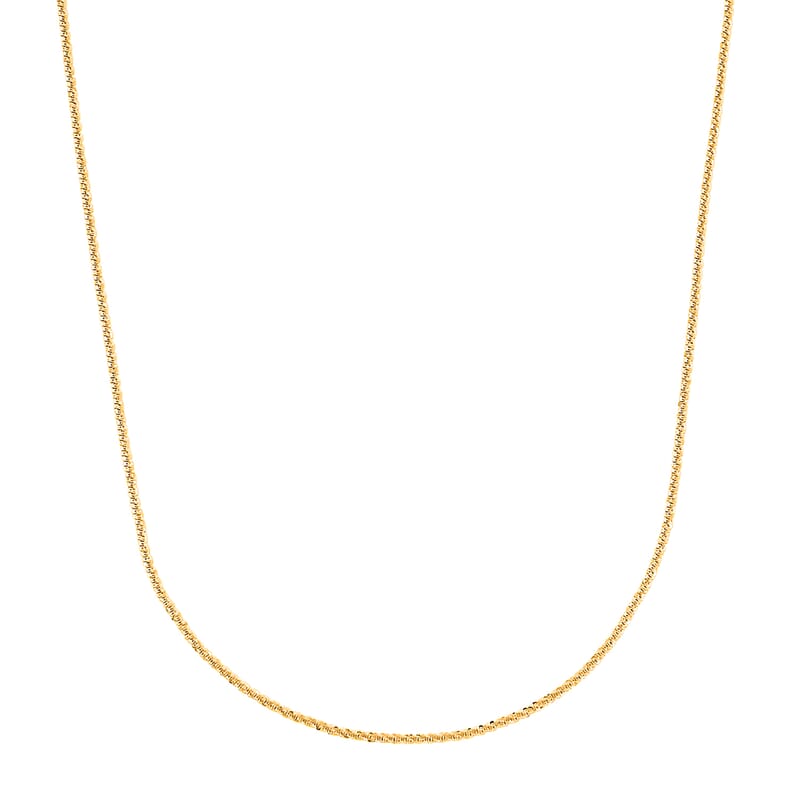 Spark Chain Necklace in 14K YG Over Sterling Silver 2.8 Grams 18 Inches