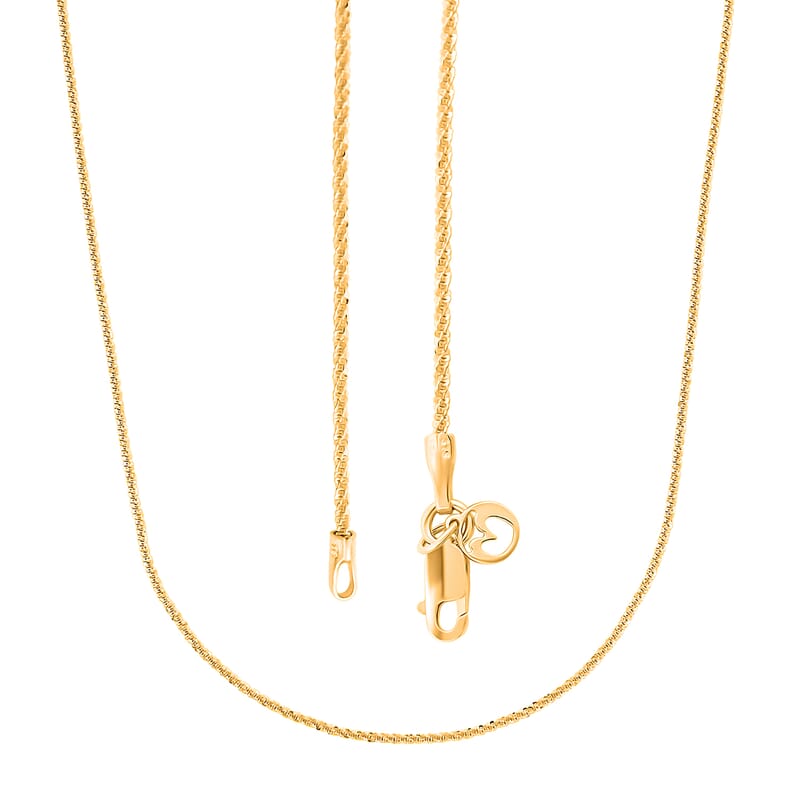 Spark Chain Necklace in 14K YG Over Sterling Silver 2.8 Grams 18 Inches