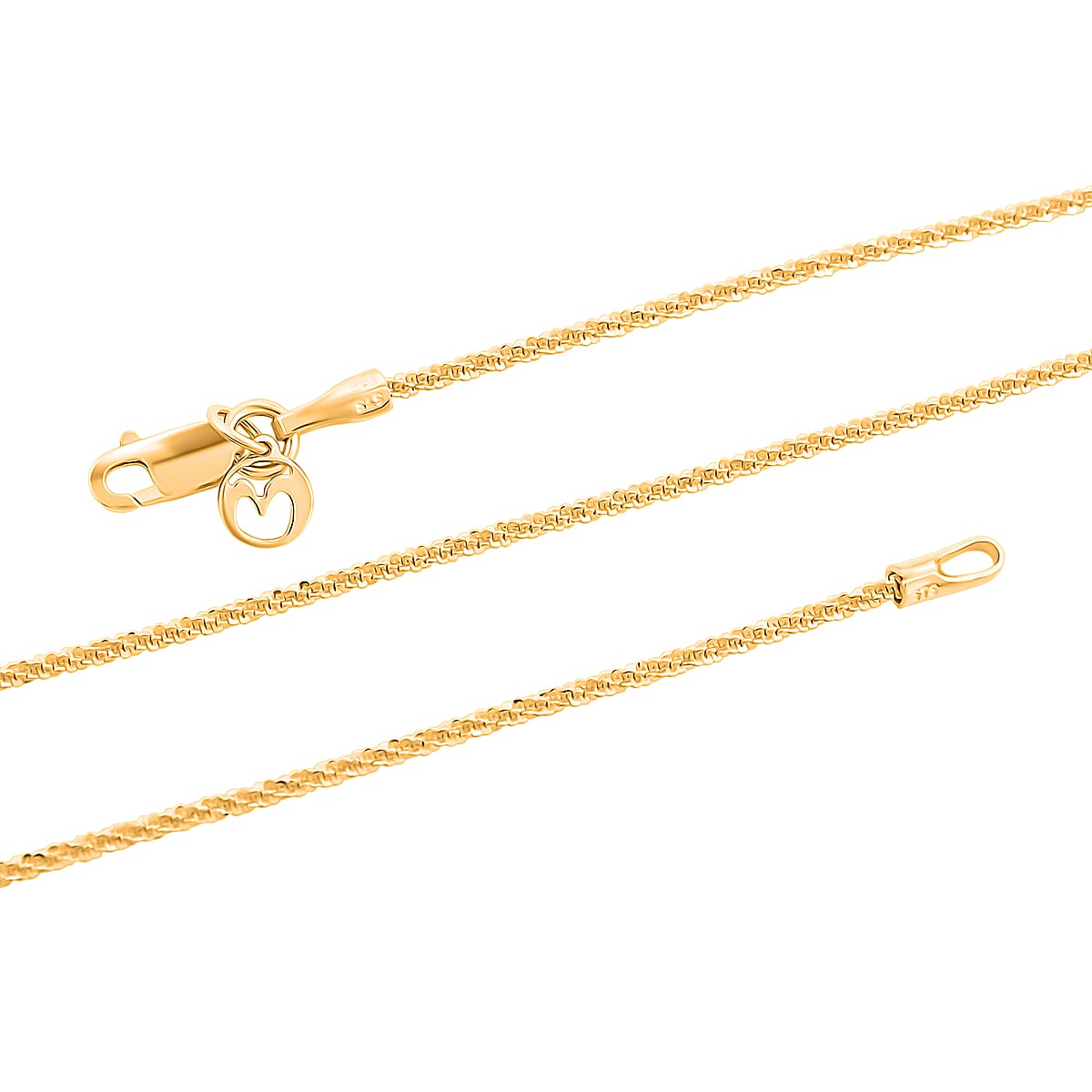 Spark Chain Necklace in 14K YG Over Sterling Silver 2.8 Grams 18 Inches image number 4