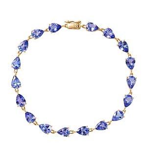 Luxoro Premium Tanzanite 11.35 ctw Bracelet in 10K Yellow Gold (7.25 In)