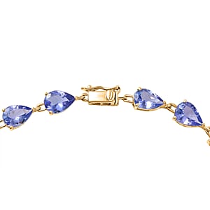 Luxoro Premium Tanzanite 11.35 ctw Bracelet in 10K Yellow Gold (7.25 In)