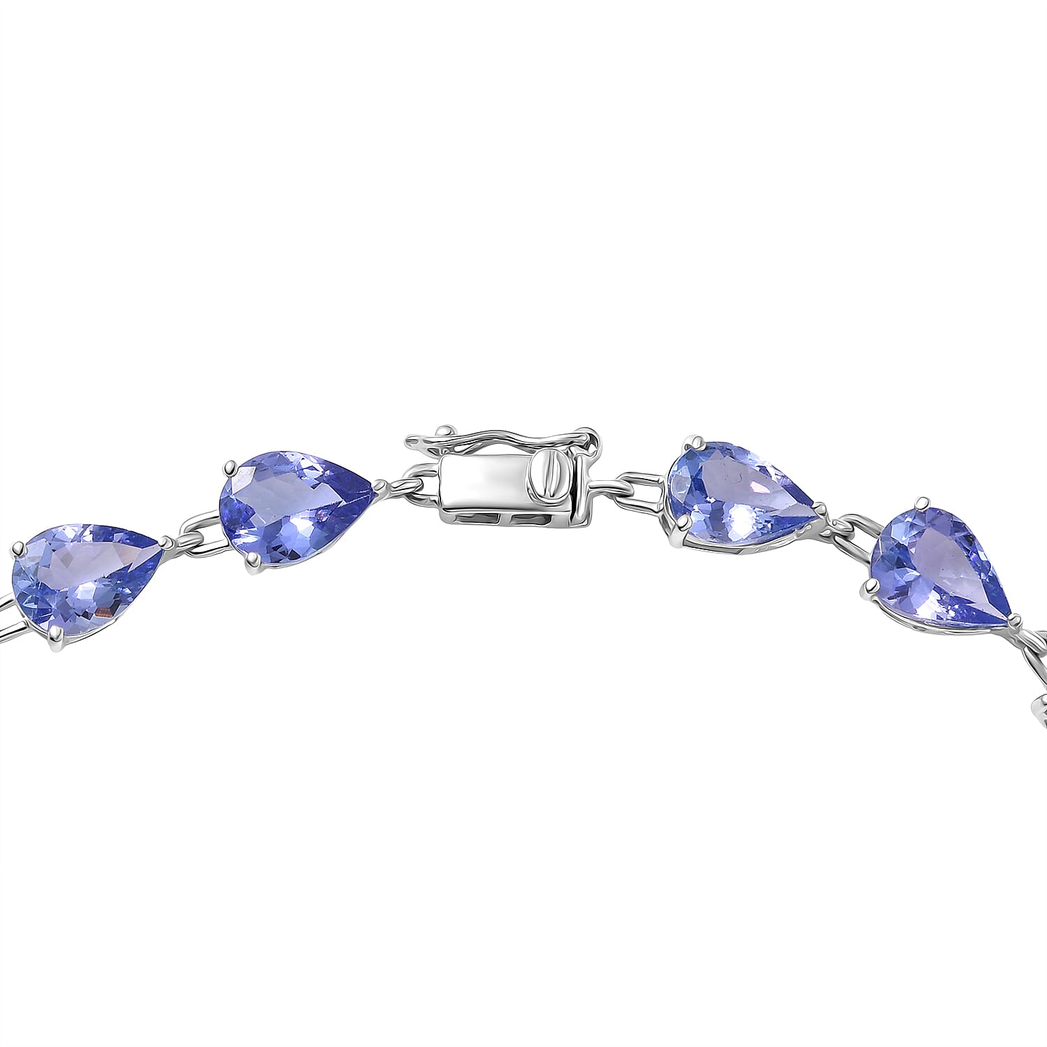 Luxoro Premium Tanzanite 13.00 ctw Line Bracelet in 10K White Gold (7.25 In)