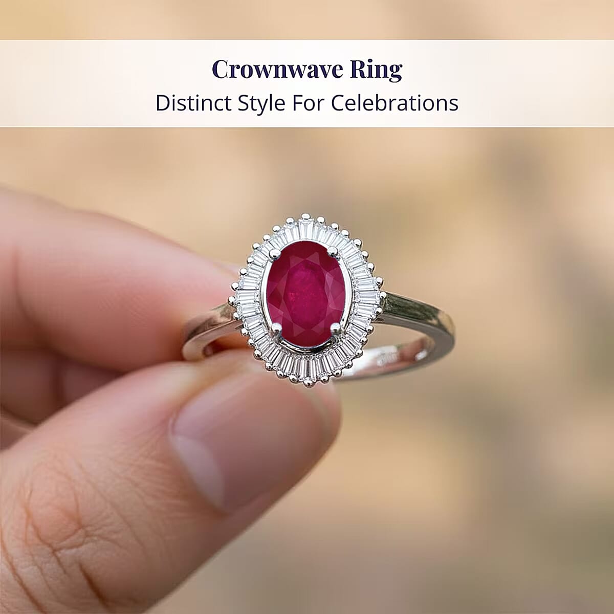 Rhapsody AAAA Mozambique Ruby and E-F VS Diamond 1.30 ctw Ring in 18K White Gold (Size 6.0) image number 4