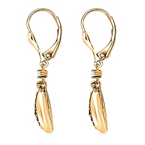 D'Joy Orissa Rhodolite Garnet and White Zircon 1.10 ctw Earrings in 18K Vermeil Yellow Gold Over Sterling Silver