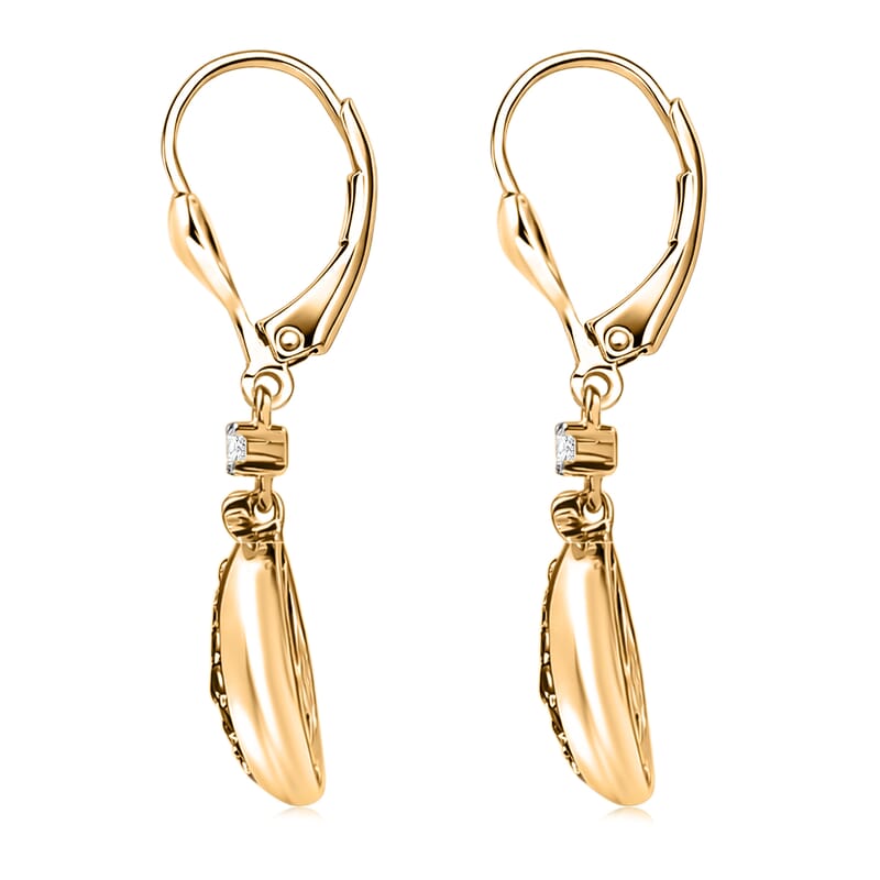D'Joy Passport to Israel Orissa Rhodolite Garnet and White Zircon 1.10 ctw Earrings in 18K Vermeil Yellow Gold Over Sterling Silver