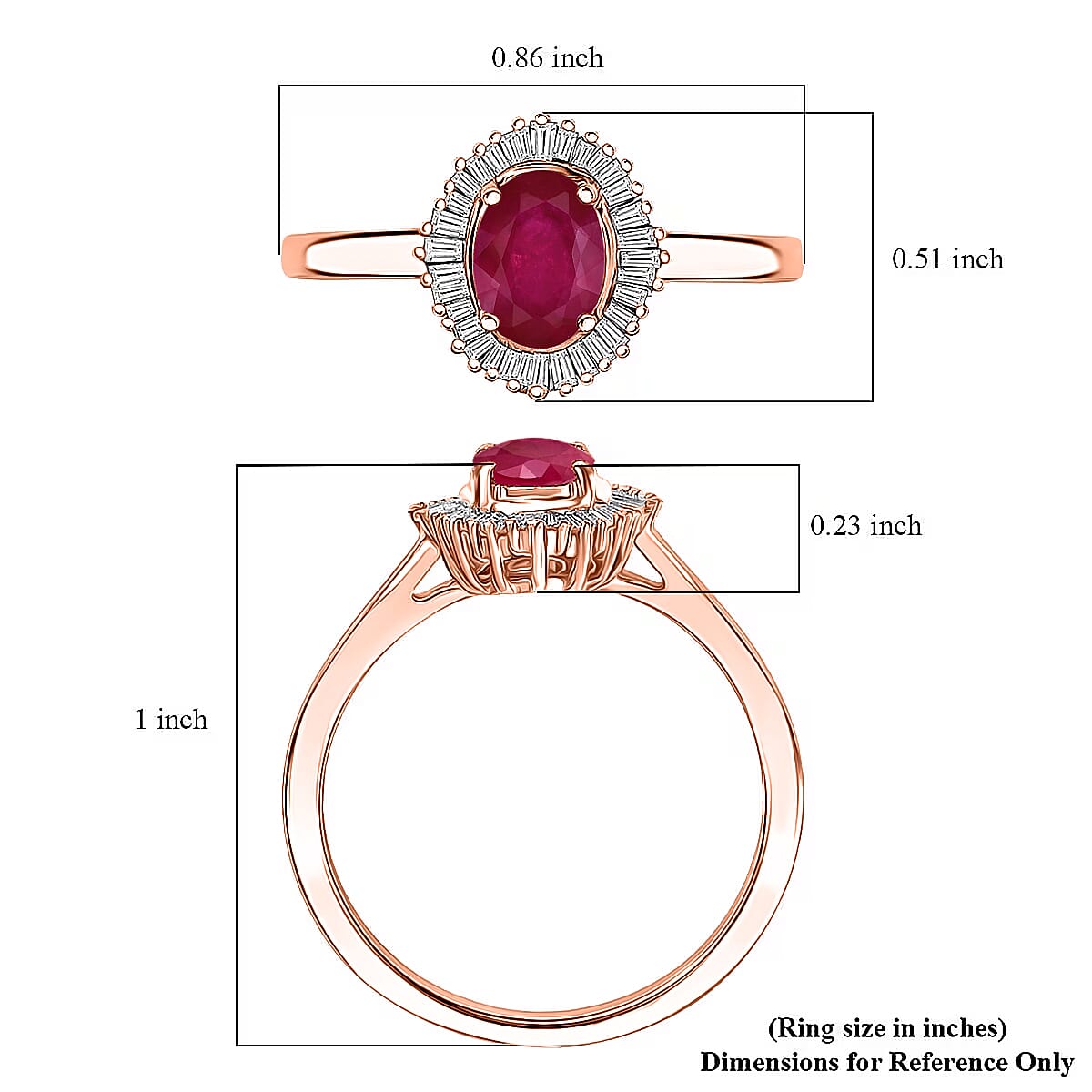 Rhapsody AAAA Mozambique Ruby and E-F VS Diamond 1.30 ctw Ring in 18K Rose Gold (Size 11.0) image number 5