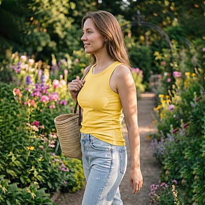 LA MAREY - SET OF 2 TANK TOP -WHITE/YELLOW