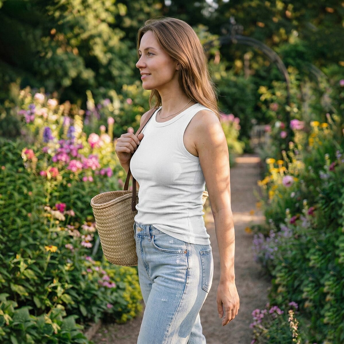 La Marey Set of 2 White and Yellow Tank Top - M image number 3
