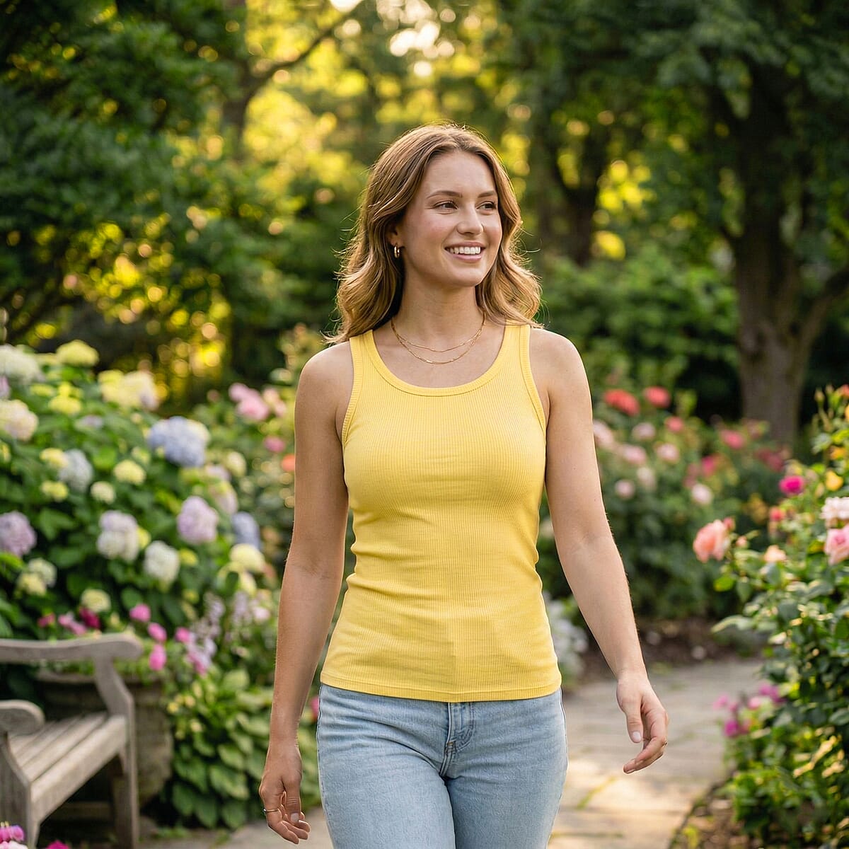 La Marey Set of 2 White and Yellow Tank Top - XXL image number 4