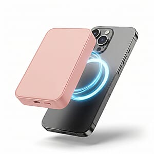 Livmore Pink P5 Magnetic 5000mAh Power Bank with 5W Wireless Output
