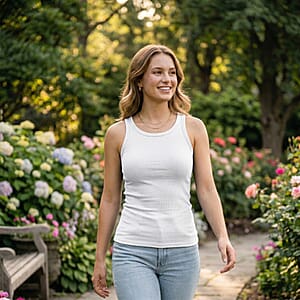 La Marey Set of 2 Ivory and Orange Tank Top - XXL