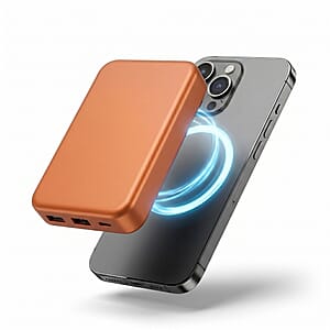 Livmore Orange P5 Magnetic 5000mAh Power Bank with 5W Wireless Output