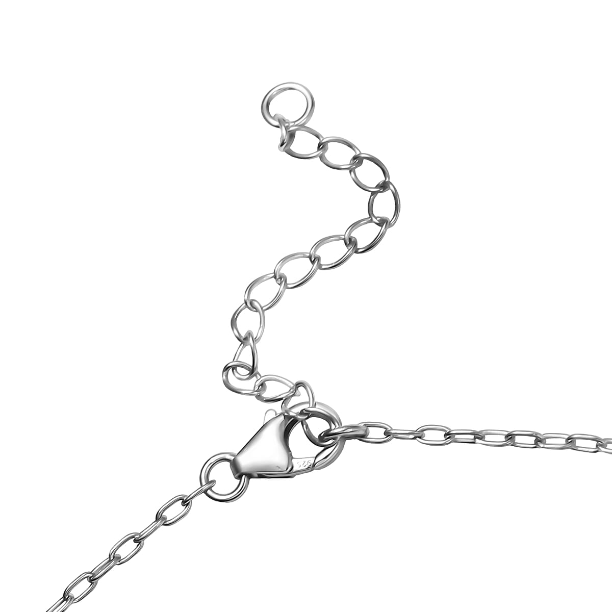 D'Joy Passport to Israel AAA Larimar 9.25 ctw Necklace in Platinum Over Sterling Silver 18-20 Inches  image number 4