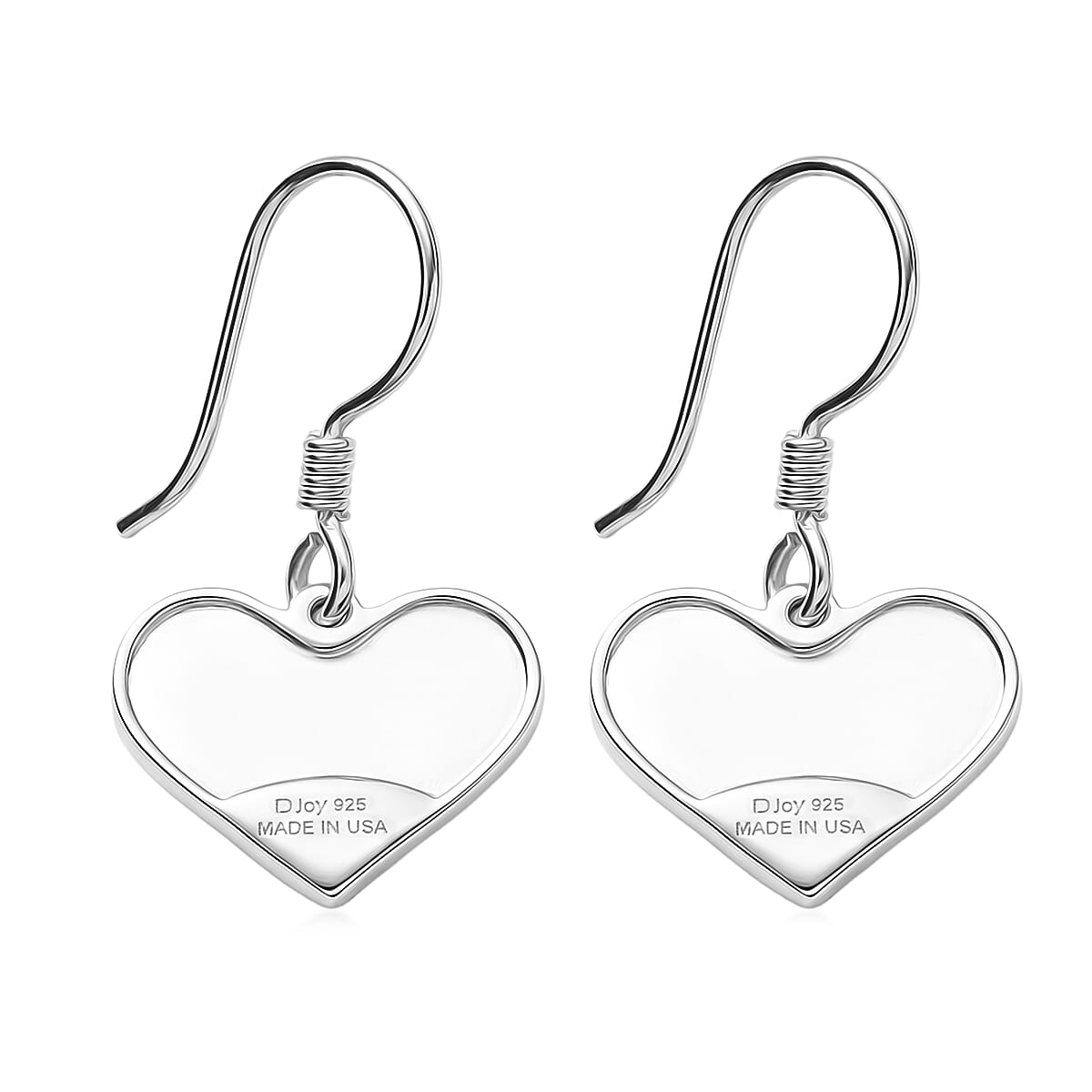 D'Joy Passport to Israel Heart Earrings in Sterling Silver