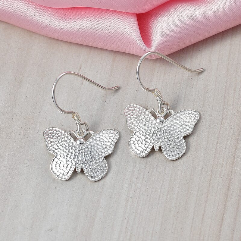 D'Joy Butterfly Earrings in Sterling Silver 4.22 Grams