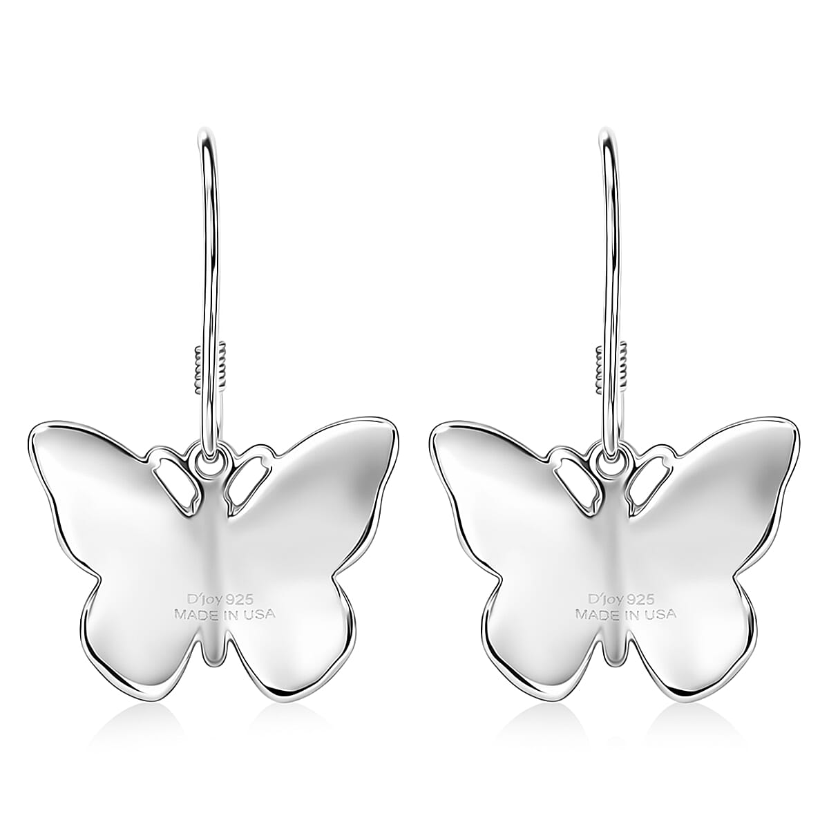 D'Joy Passport to Israel Butterfly Earrings in Sterling Silver