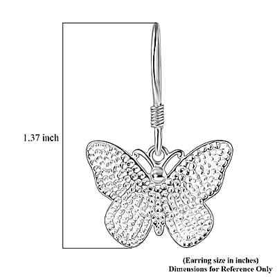 D'Joy Butterfly Earrings in Sterling Silver 4.22 Grams