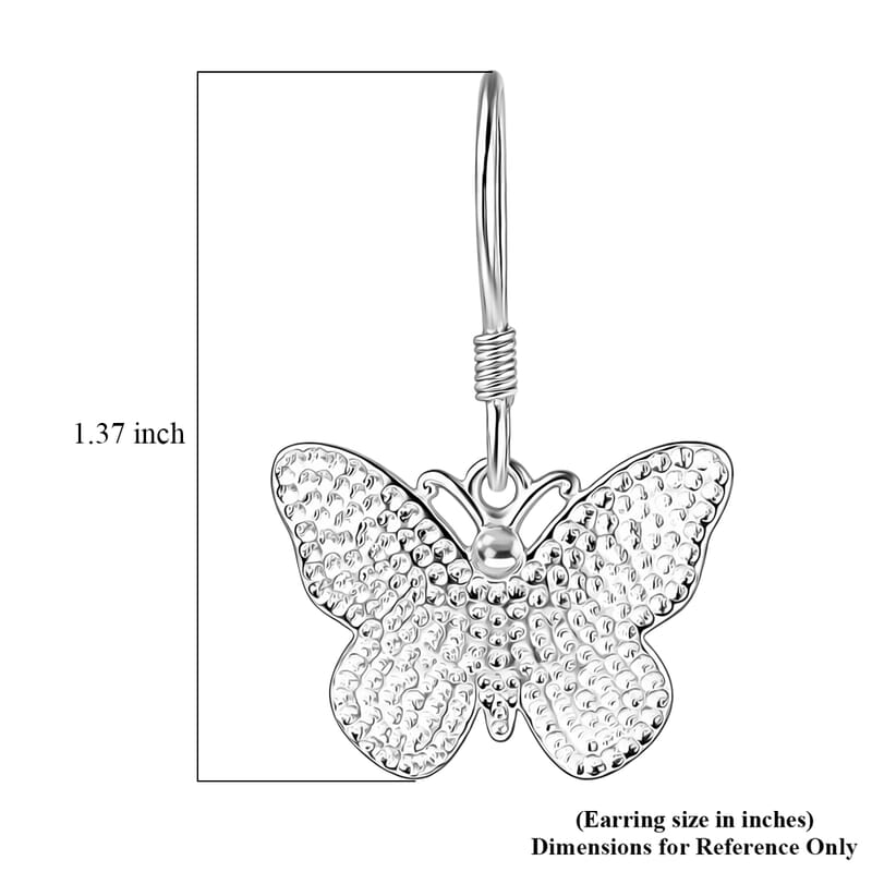 D'Joy Butterfly Earrings in Sterling Silver 4.22 Grams