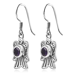 D'Joy Premium African Amethyst 0.90 ctw Earrings in Sterling Silver