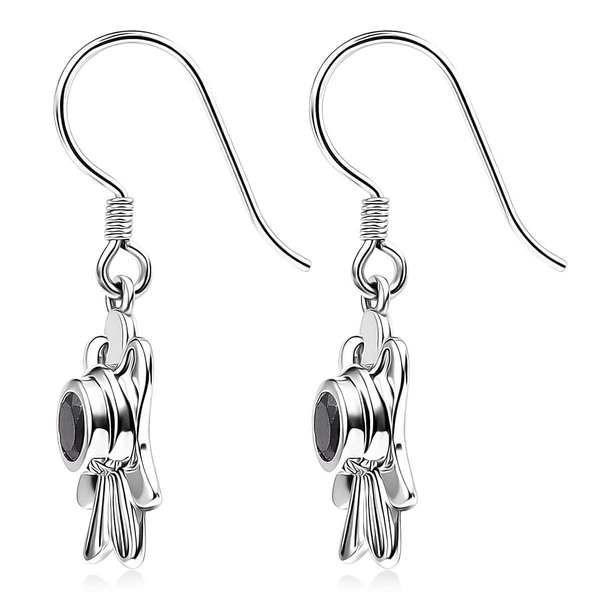 D'Joy Premium African Amethyst 0.90 ctw Earrings in Sterling Silver image number 4