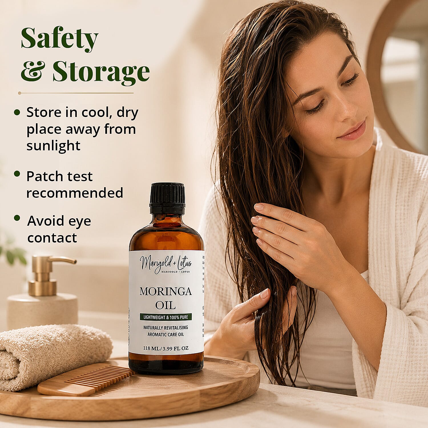 Marigold + Lotus Moringa Oil 3.99oz