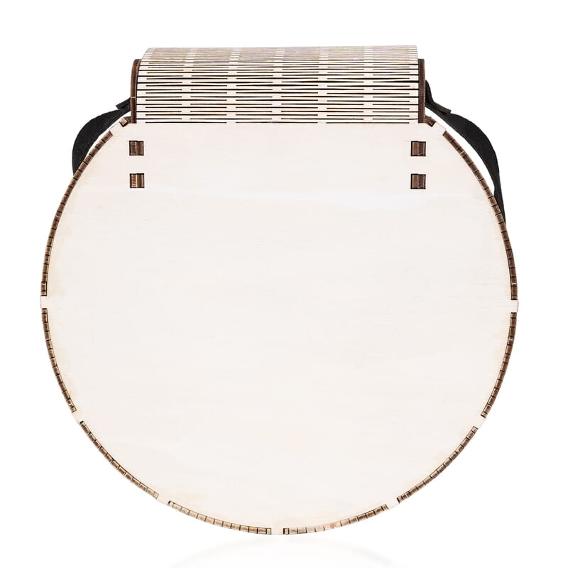 Passage Multi Color Boho Floral Print Wood Round Shoulder Bag