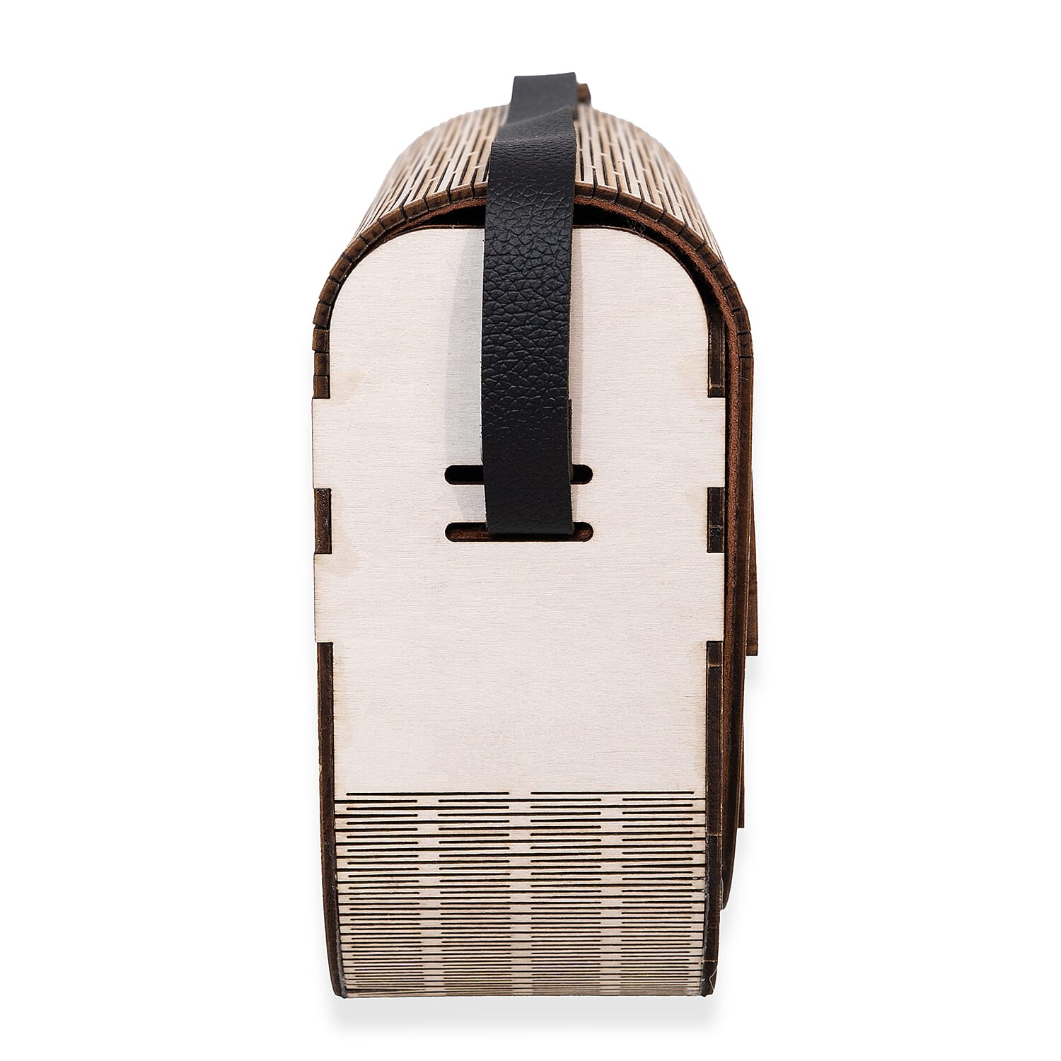 Passage Multi Color Feather Print Wood Round Shoulder Bag