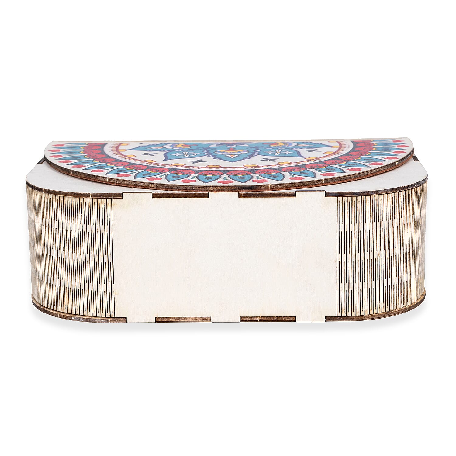 Passage Multi Color Boho Medallion Print Wood Round Shoulder Bag