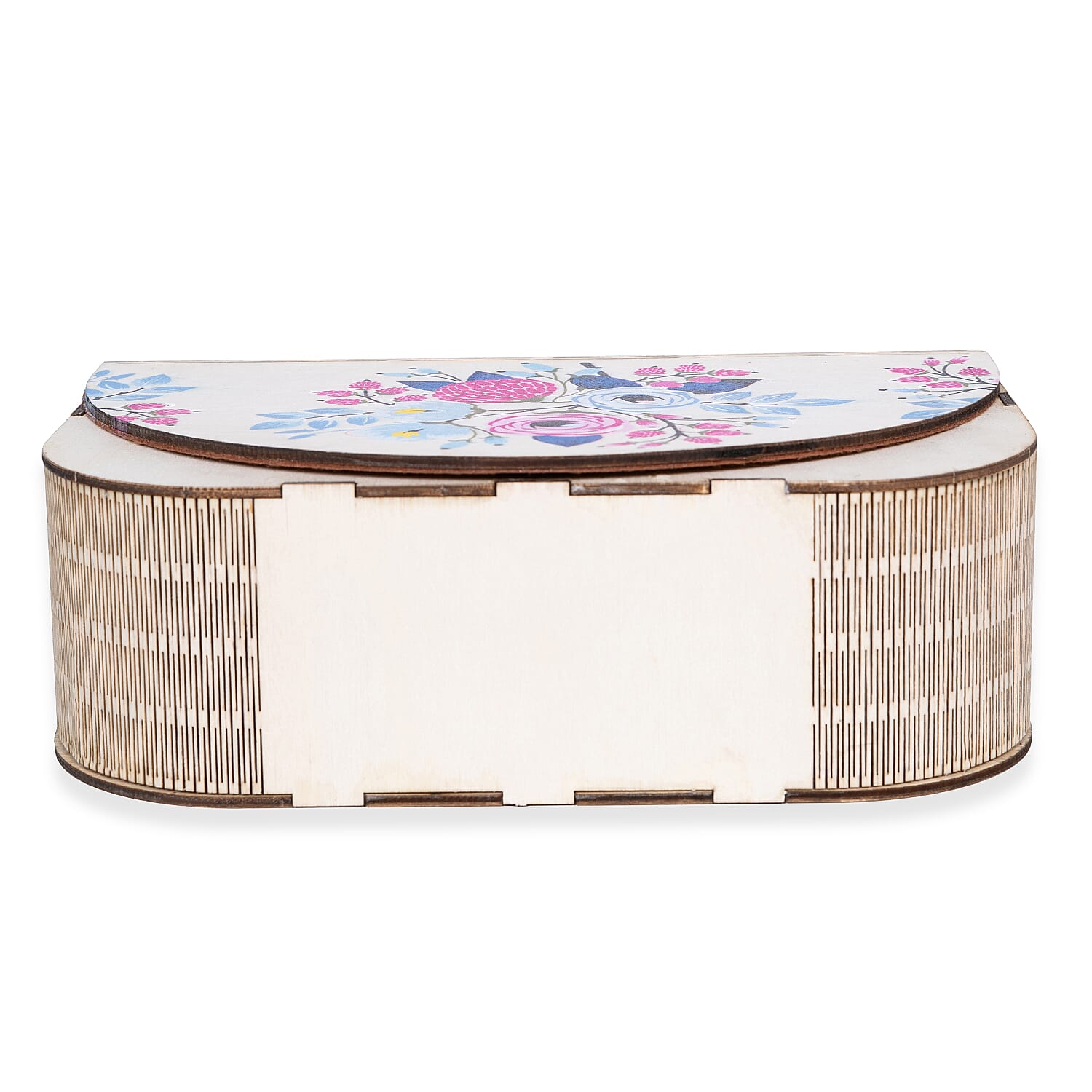 Passage Multi Color Floral Print Wood Round Shoulder Bag