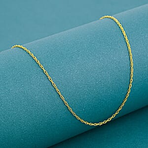 Oval Link Chain Necklace in 14K Yellow Gold Over Sterling Silver 1.3 Grams 30 Inches