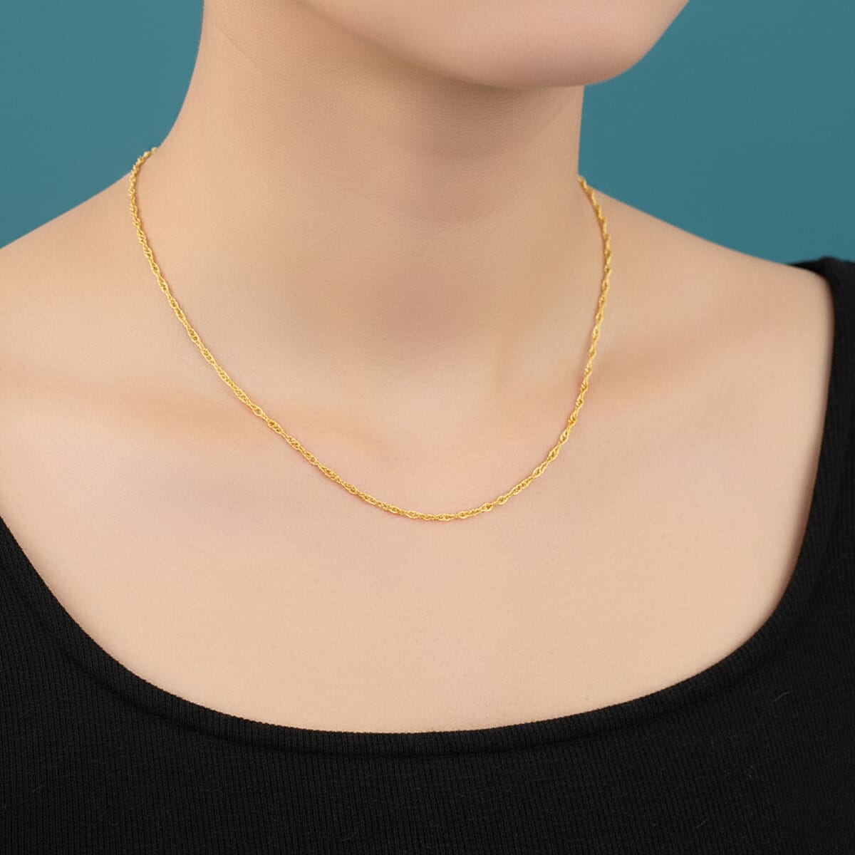Oval Link Chain Necklace in 14K Yellow Gold Over Sterling Silver 1.3 Grams 30 Inches image number 2