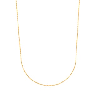 Oval Link Chain Necklace in 14K Yellow Gold Over Sterling Silver 1.3 Grams 30 Inches