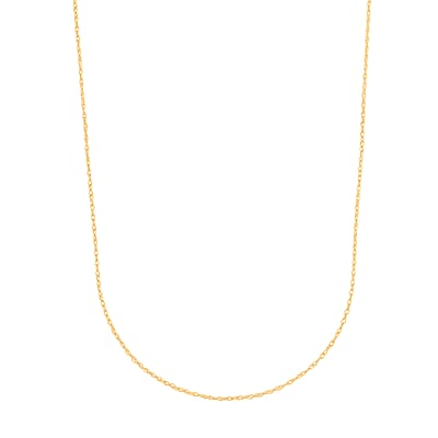 Oval Link Chain Necklace in 14K Yellow Gold Over Sterling Silver 1.3 Grams 30 Inches