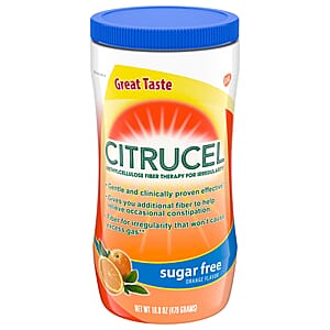 Ankur's Treasure Chest Citrucel Fiber Therapy Sugar Free Irregularity Supplement (16.9oz)- Orange Flavor