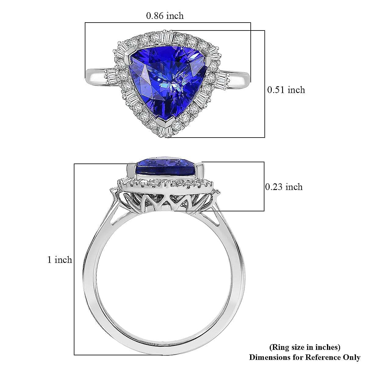 Doorbuster Certified & Appraised Rhapsody AAAA Tanzanite and Diamond E-F VS 3.04 ctw Ring in 950 Platinum (Size 8.5) 6.40 Grams image number 5