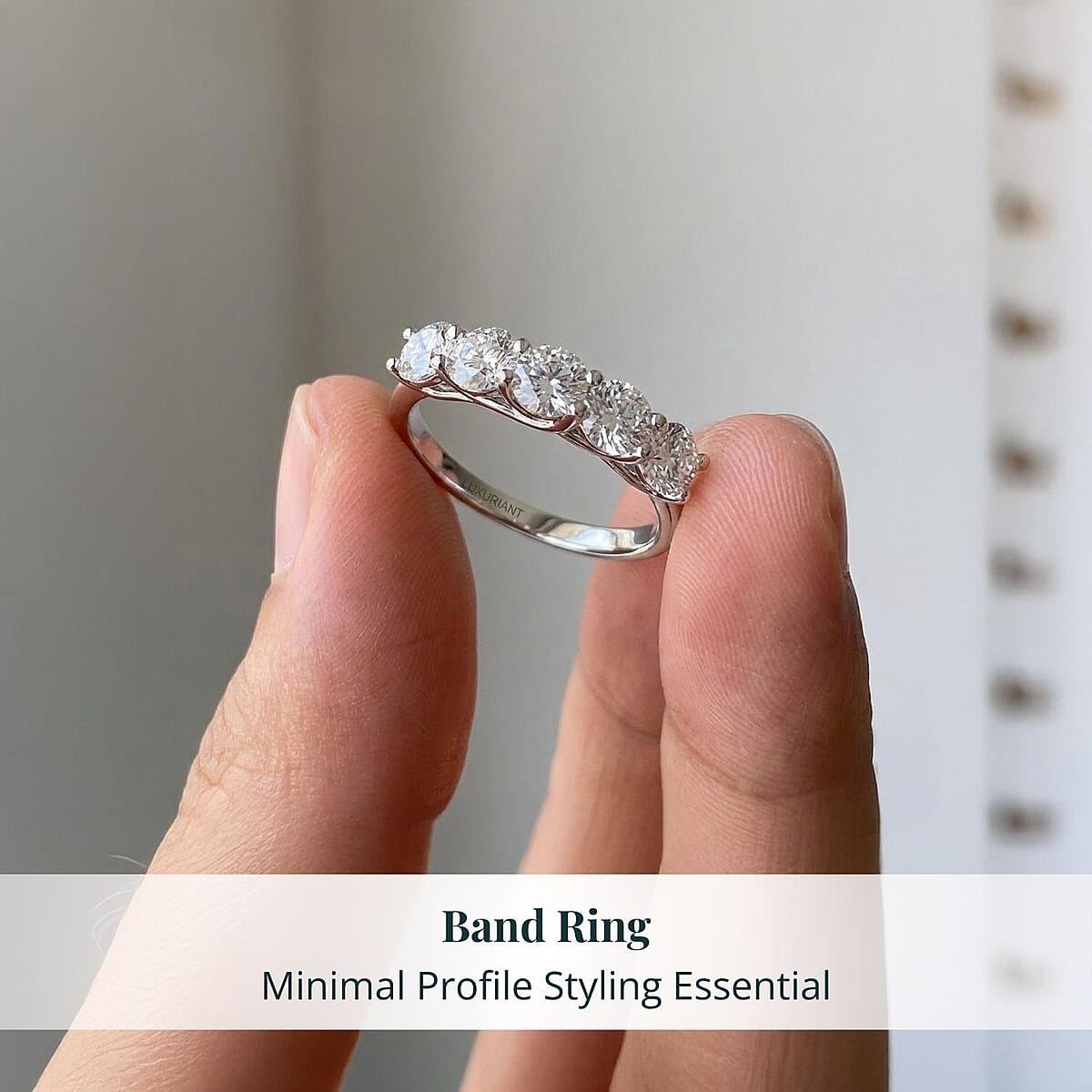 Luxuriant Lab Grown Diamond Band Ring in 950 Palladium 1.30 ctw (Size 7.5) image number 5