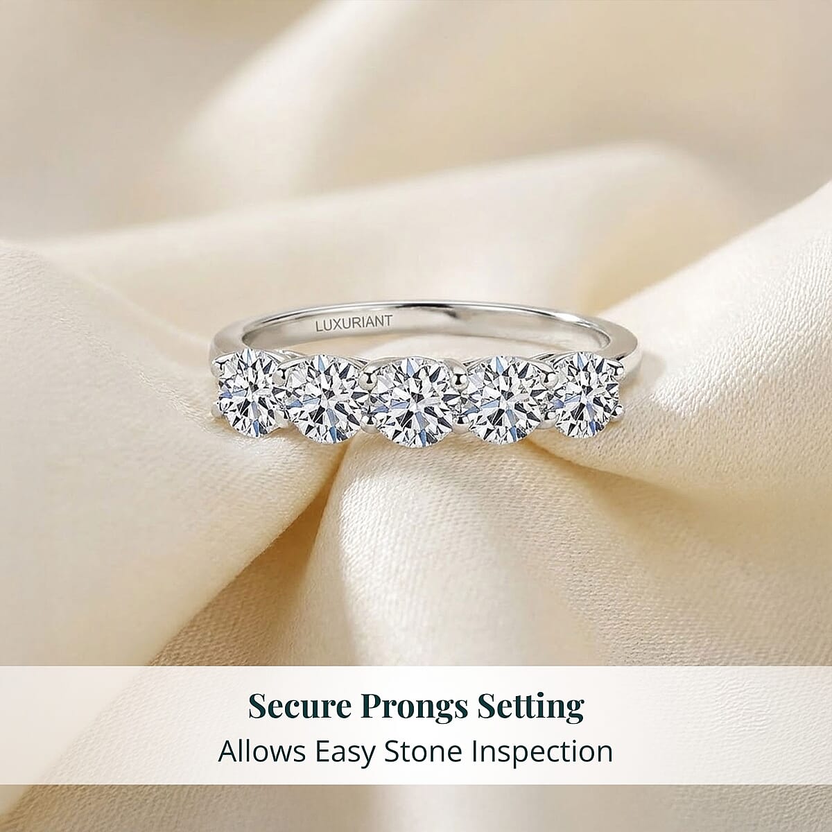 Luxuriant Lab Grown Diamond Band Ring in 950 Palladium 1.30 ctw (Size 12.0) image number 4