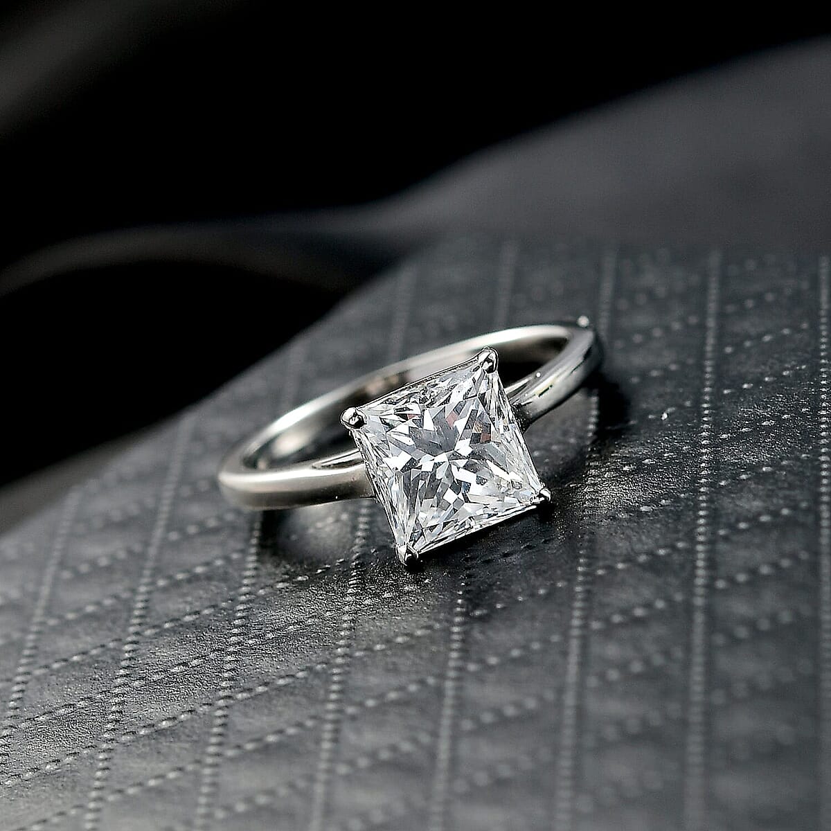 Luxuriant Princess Cut Lab Grown Diamond Solitaire Ring in 950 Palladium 3.00 ctw (Size 5.0) image number 1