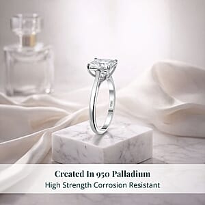 Luxuriant Princess Cut Lab Grown Diamond Solitaire Ring in 950 Palladium 3.00 ctw (Size 7.5)