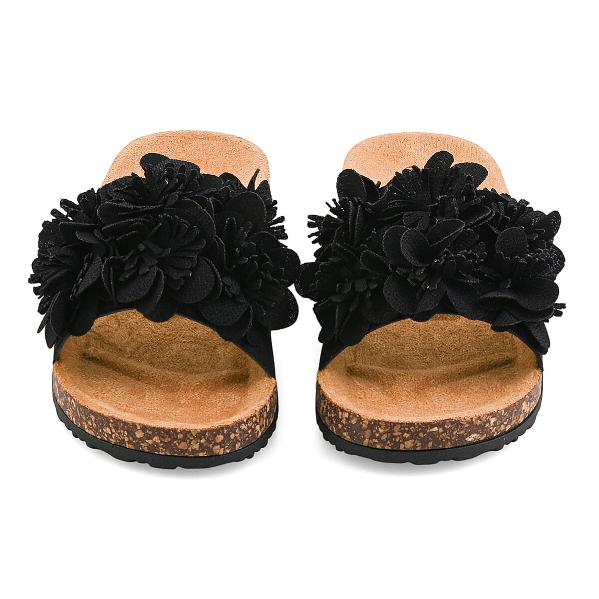 ELIZABETH & NICOLE Black Floral Sandals (Size 6) image number 5