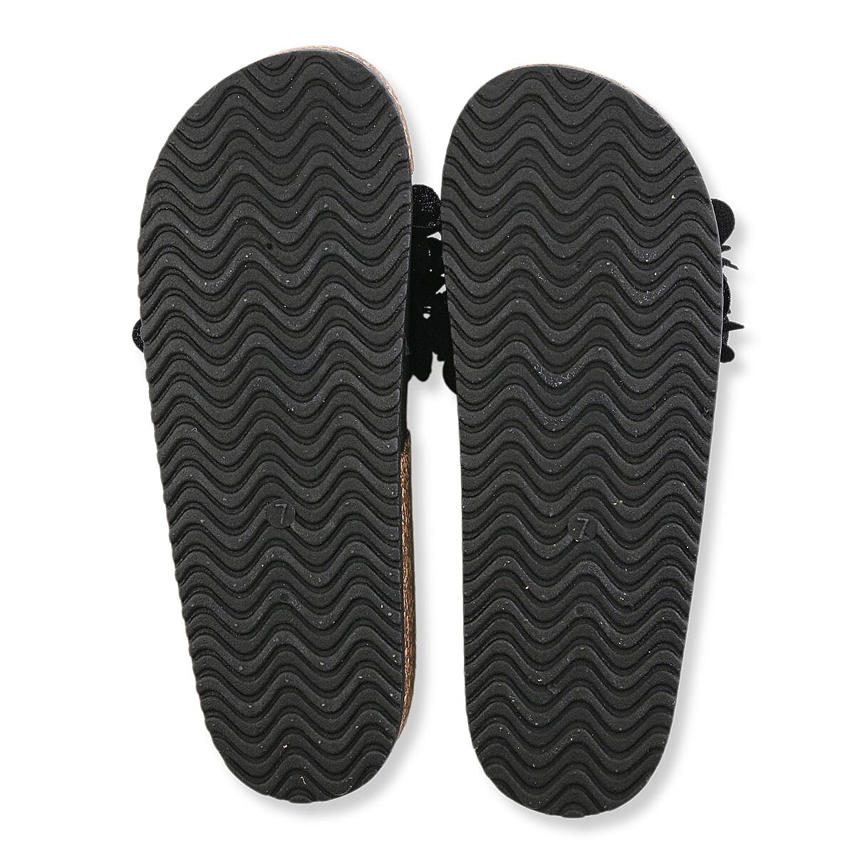 ELIZABETH & NICOLE Black Floral Sandals (Size 7) image number 7