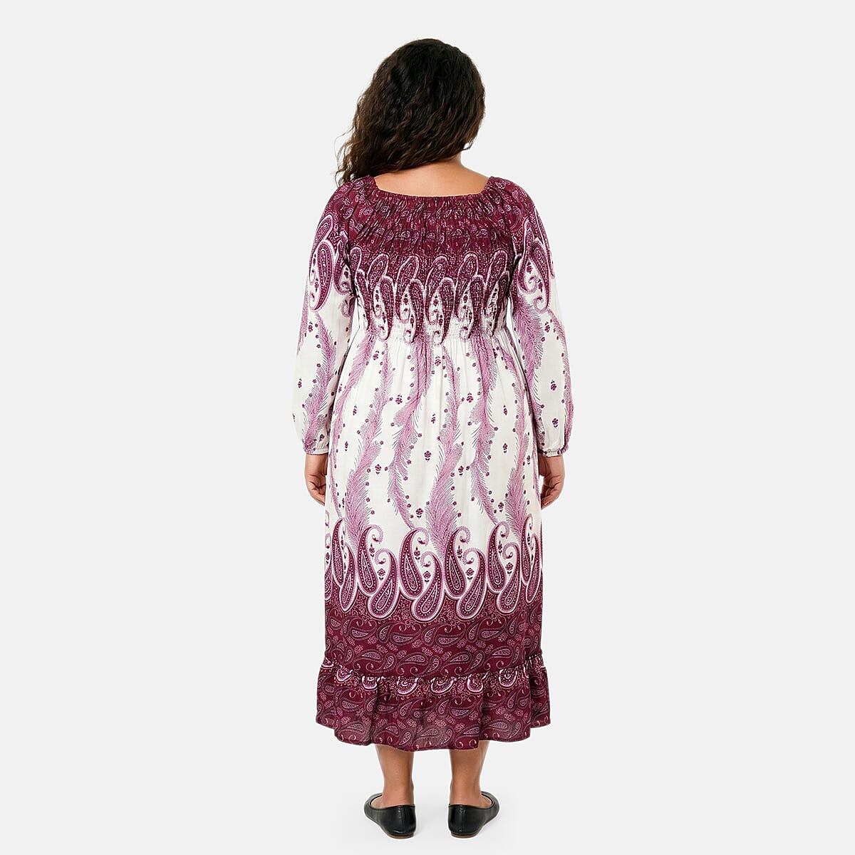 La Marey Pink Printed Long Dress - One Size Fits Most image number 1