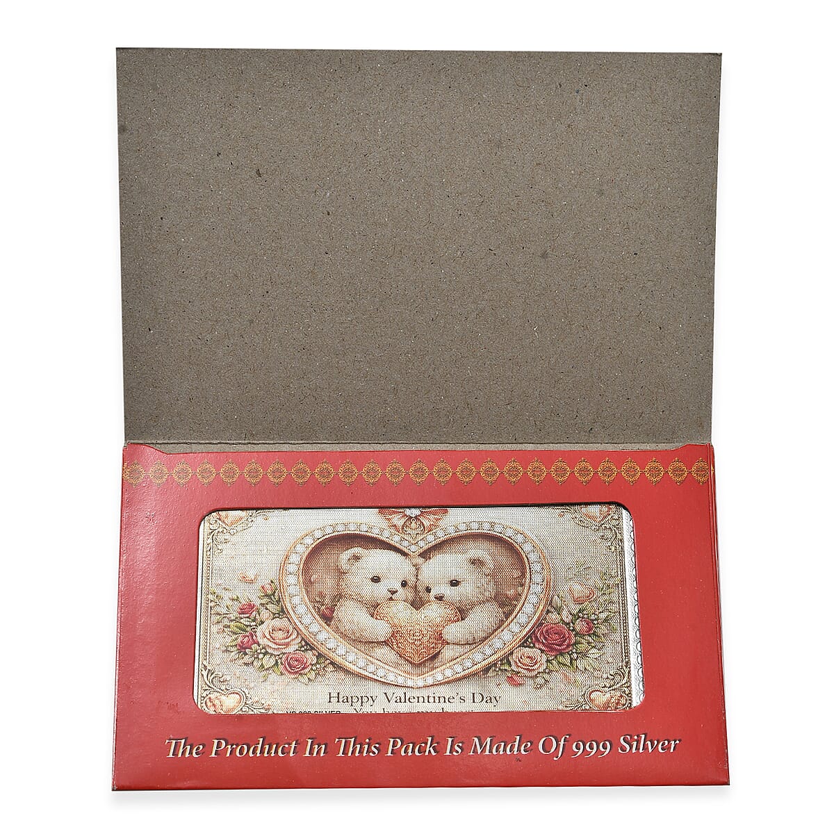 999 Fine Silver You Have my Heart Emboss Sheet 1g image number 2