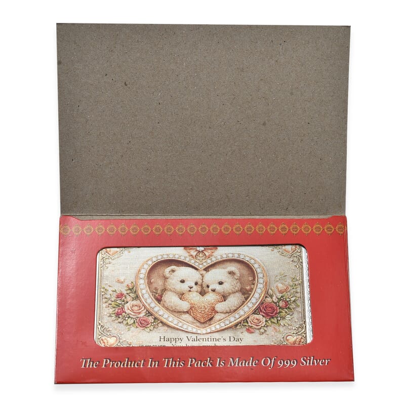 Ankur Treasure Chest 999 Fine Silver You Have my Heart Emboss Sheet 1g