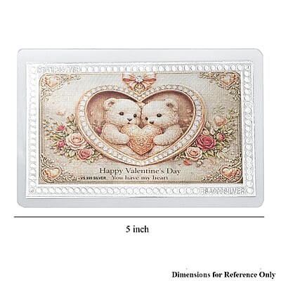 Ankur Treasure Chest 999 Fine Silver You Have my Heart Emboss Sheet 1g