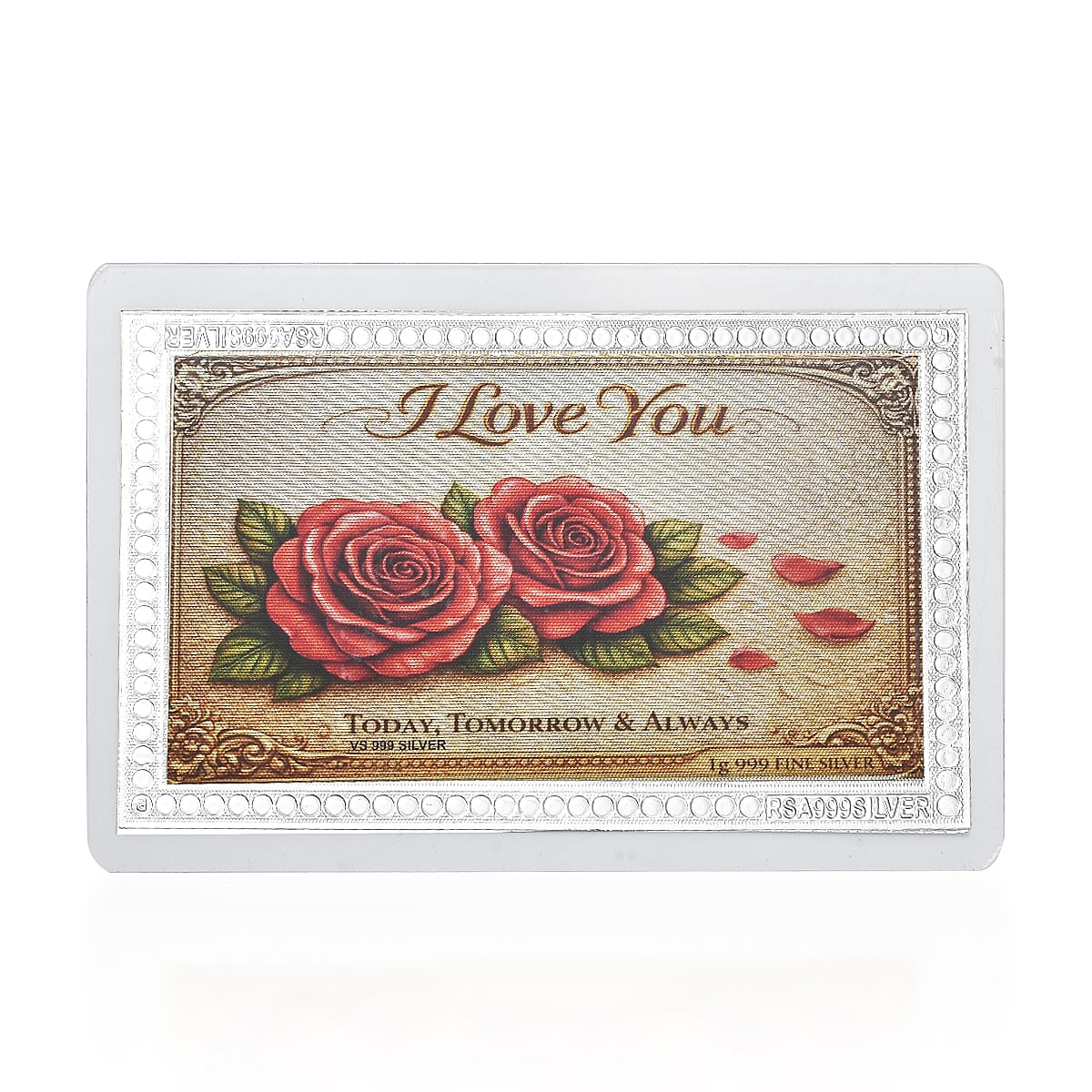 999 Fine Silver Forever & Always Emboss Sheet 1g image number 1