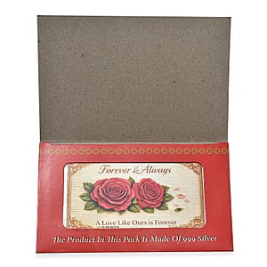 Valentine Special Deal 999 Fine Silver Forever & Always Emboss Sheet 1g
